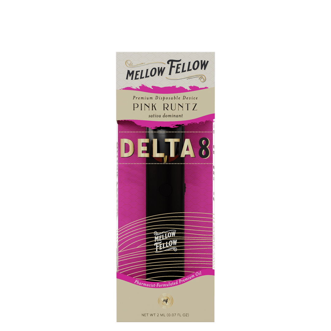 Delta 8 Premium 2ML Disposable Vape - Pink Runtz (Sativa Dominant) - Mellow Fellow