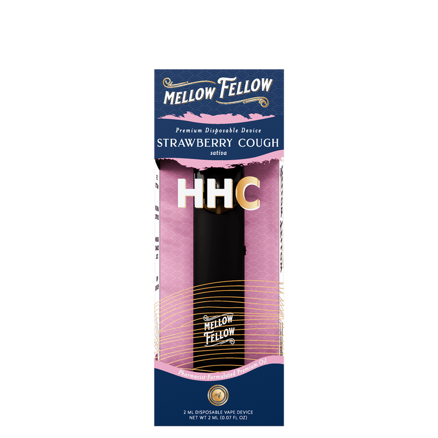 HHC Premium 2ml Disposable Vape - Strawberry Cough (Sativa) - Mellow Fellow