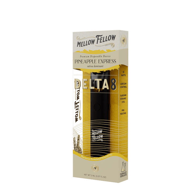 Delta 8 Premium 2ML Disposable Vape - Pineapple Express (Sativa Dominant) - Mellow Fellow