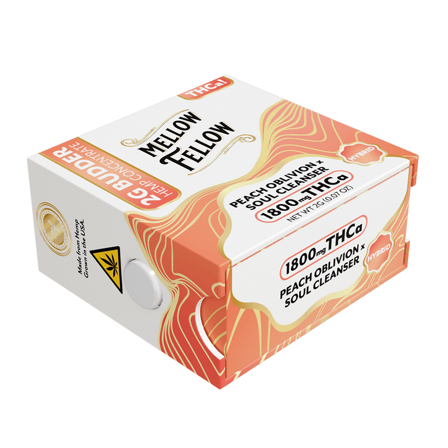 THCa 2g Budder Jar - Peach Oblivion x Soul Cleanser (Hybrid) - Mellow Fellow