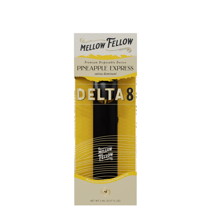 Delta 8 Premium 2ML Disposable Vape - Pineapple Express (Sativa Dominant) - Mellow Fellow