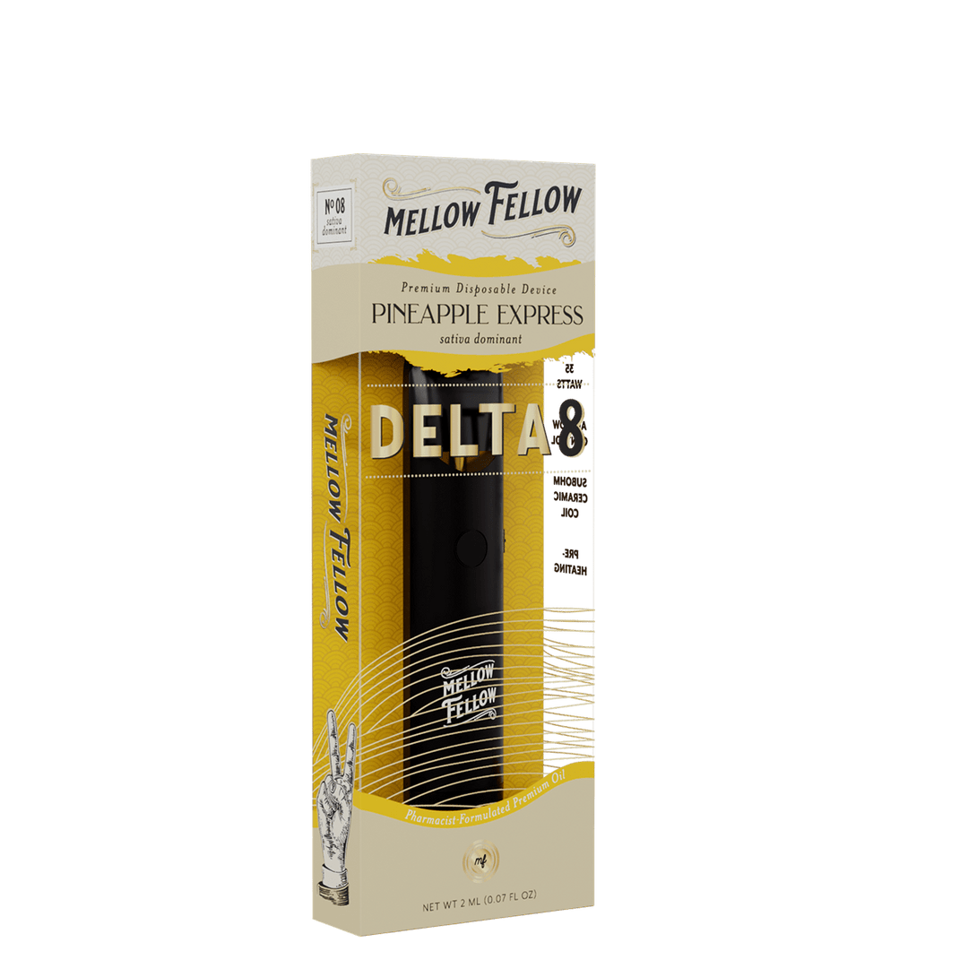 Delta 8 Premium 2ML Disposable Vape - Pineapple Express (Sativa Dominant) - Mellow Fellow