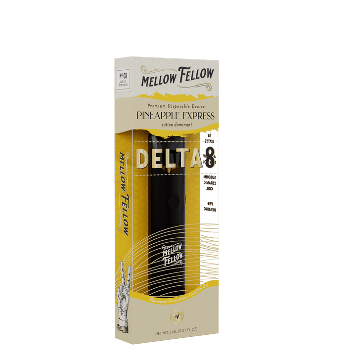 Delta 8 Premium 2ML Disposable Vape - Pineapple Express (Sativa Dominant) - Mellow Fellow