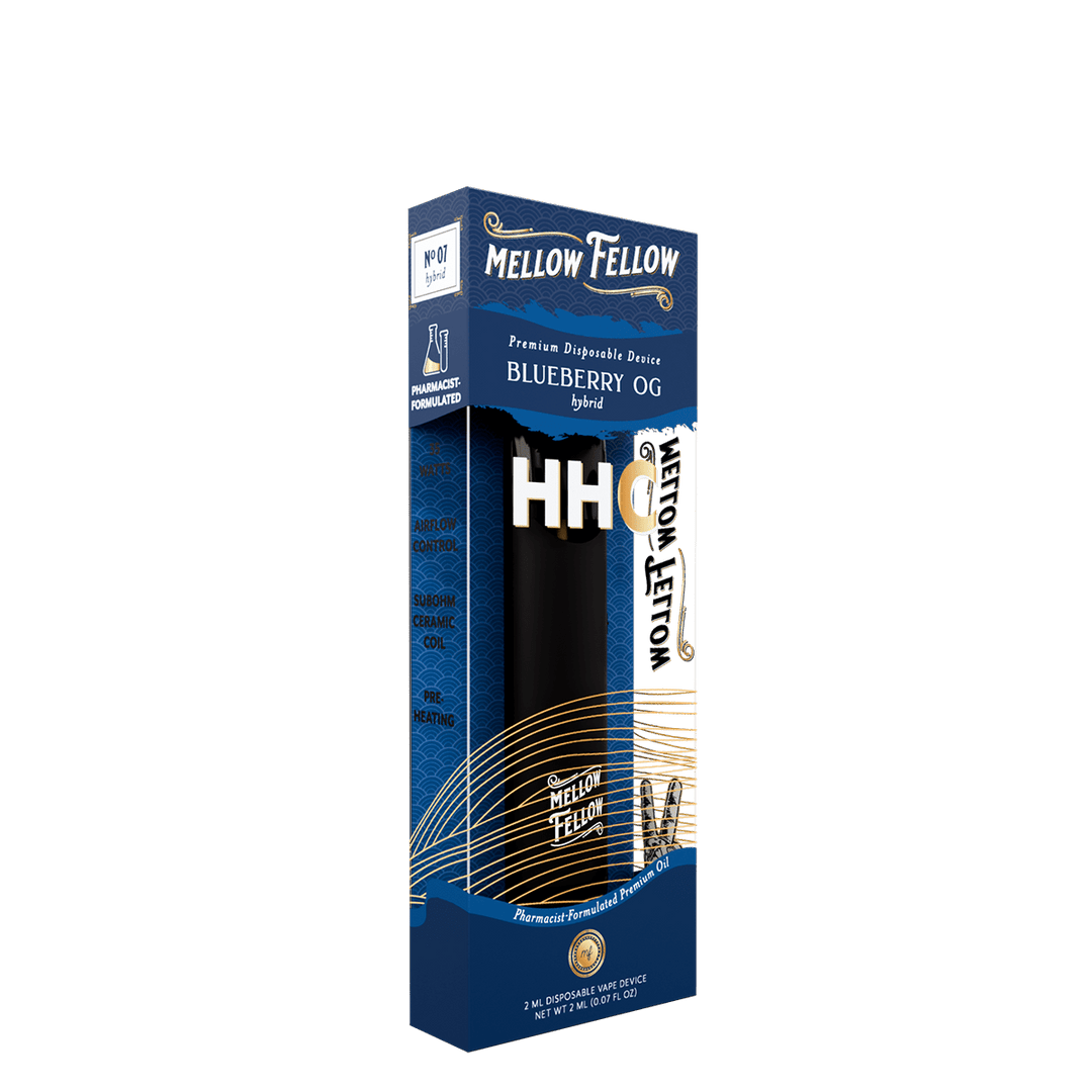 HHC Premium 2ml Disposable Vape - Blueberry OG (Hybrid) - Mellow Fellow