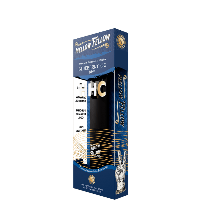 HHC Premium 2ml Disposable Vape - Blueberry OG (Hybrid) - Mellow Fellow