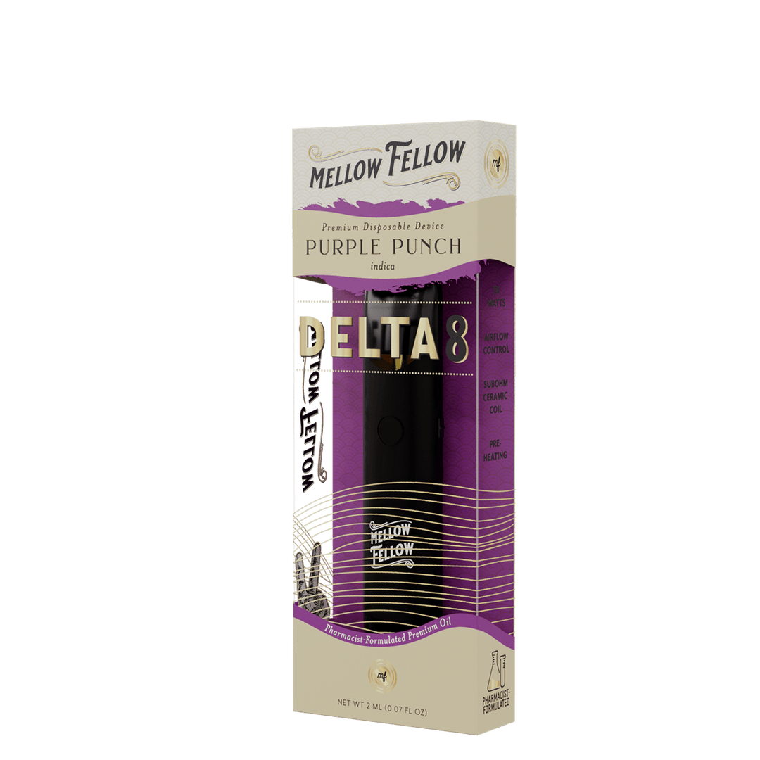 Delta 8 Premium 2ML Disposable Vape - Purple Punch (Indica) - Mellow Fellow