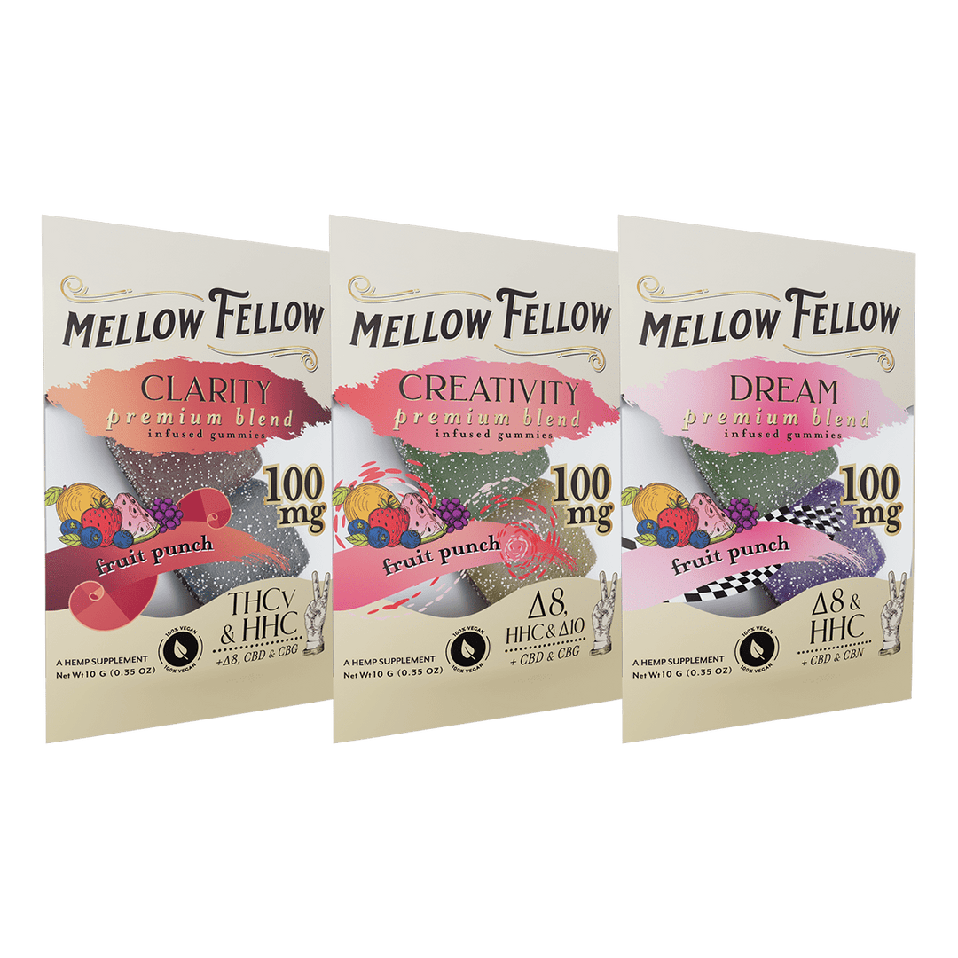 Master Blends 3 Pack Fruit Punch Gummies Sampler Bundle - Mellow Fellow