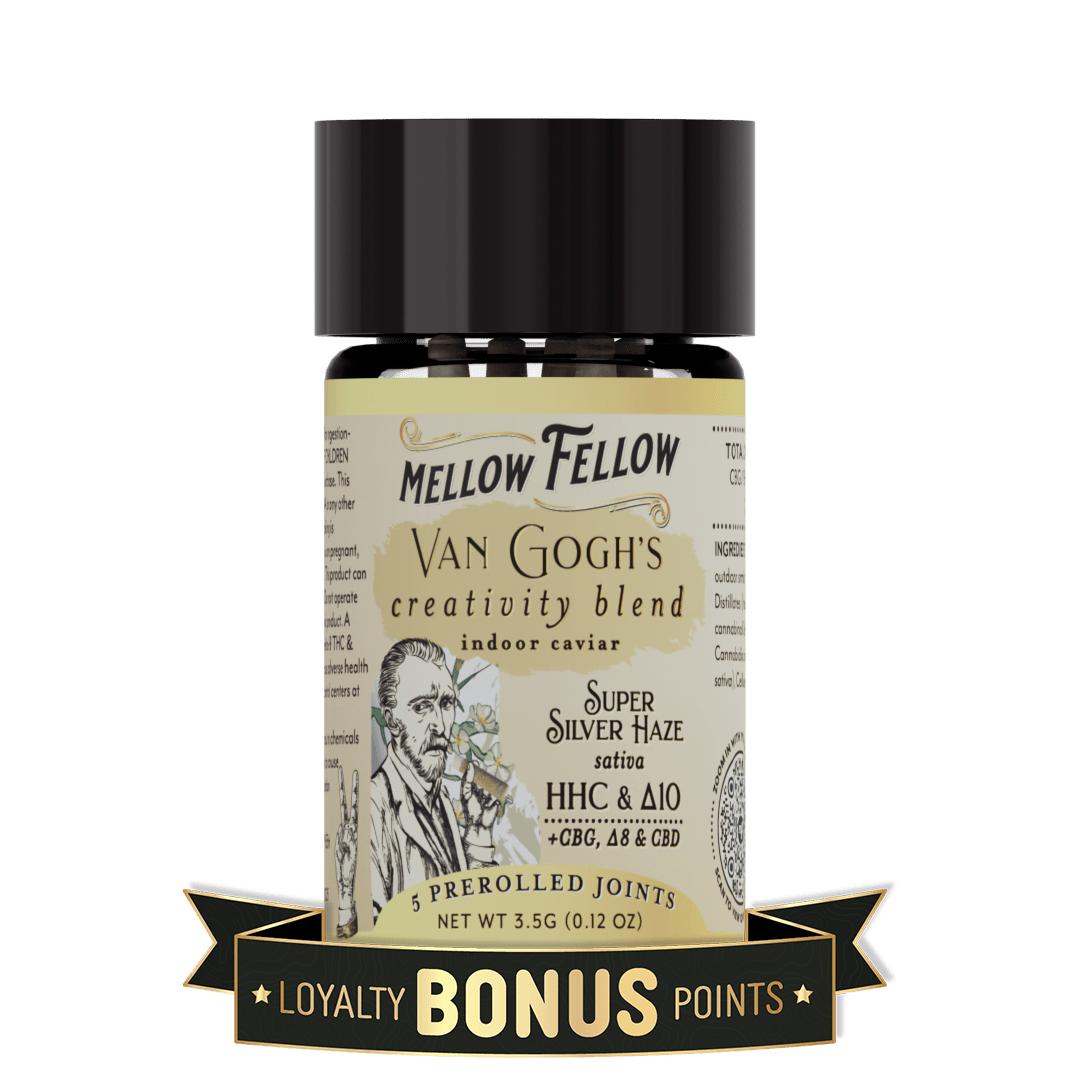 Van Gogh’s Creativity Blend 3.5 G Pre - Rolls - Super Silver Haze (Sativa) - Mellow Fellow