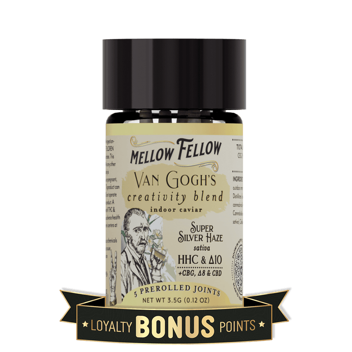 Van Gogh’s Creativity Blend 3.5 G Pre - Rolls - Super Silver Haze (Sativa) - Mellow Fellow