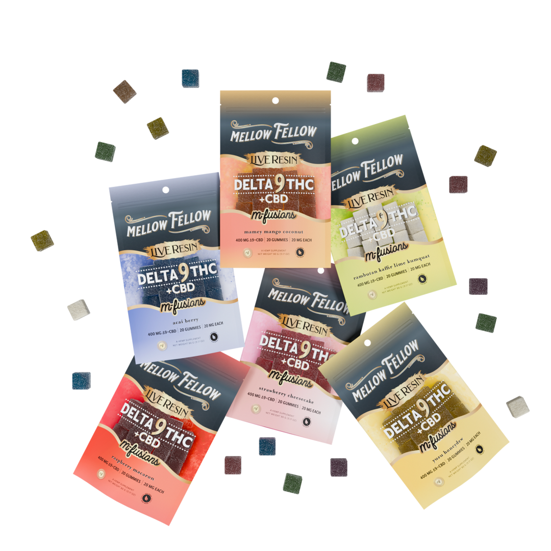 BYOB - New Exotic Flavors - Delta 9 Live Resin Edibles 400mg Bundle (3 Pack) - Mellow Fellow