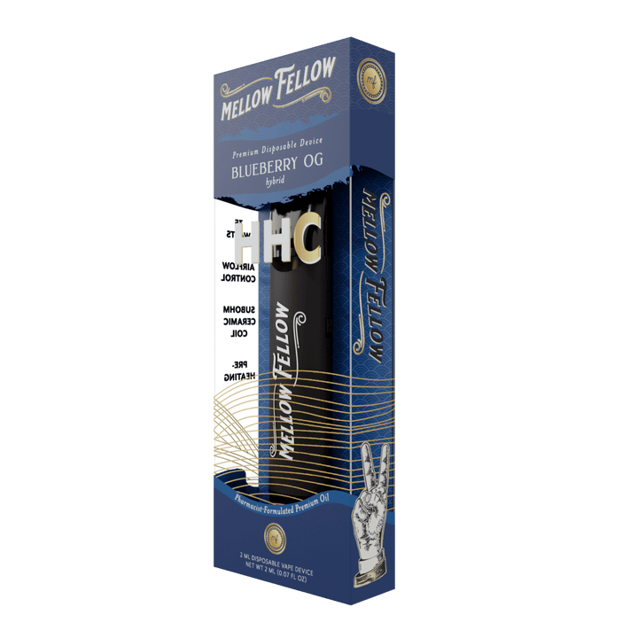 HHC Premium 2ml Disposable Vape - Blueberry OG (Hybrid) - Mellow Fellow