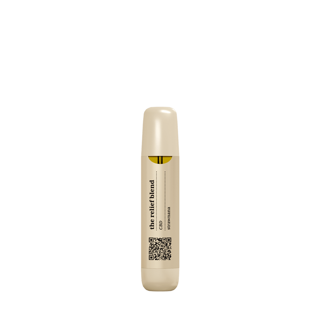 The Relief Blend - 1ml CBD Disposable Vape (Strawnana) - Mellow Fellow