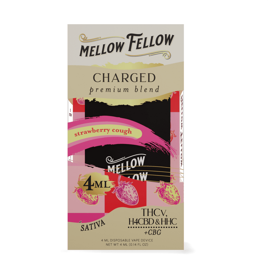 Charged Blend 4ML Disposable Vape - Strawberry Cough (Sativa) - Mellow Fellow