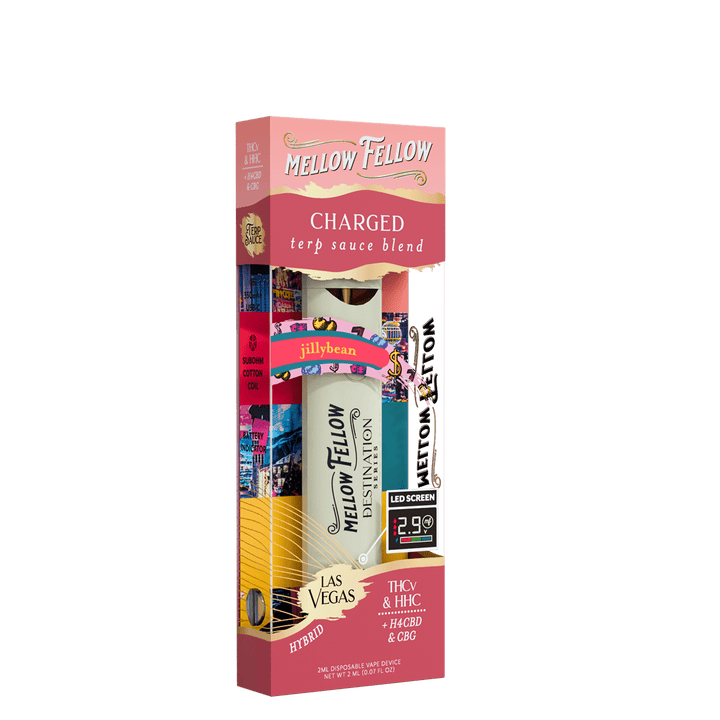 Charged Blend - Destination: Las Vegas - Terp Sauce 2ml Disposable Vape - Jillybean (Hybrid) - Mellow Fellow