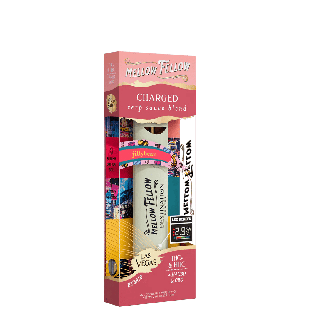 Charged Blend - Destination: Las Vegas - Terp Sauce 2ml Disposable Vape - Jillybean (Hybrid) - Mellow Fellow