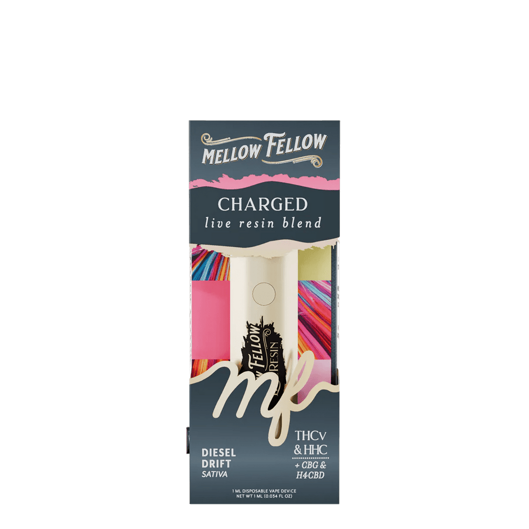Charged Blend - Destination: Tokyo - Live Resin 1ml Disposable Vape - Diesel Drift (Sativa) - Mellow Fellow