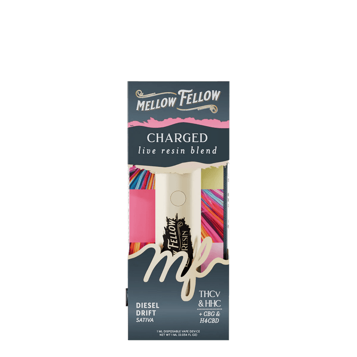 Charged Blend - Destination: Tokyo - Live Resin 1ml Disposable Vape - Diesel Drift (Sativa) - Mellow Fellow