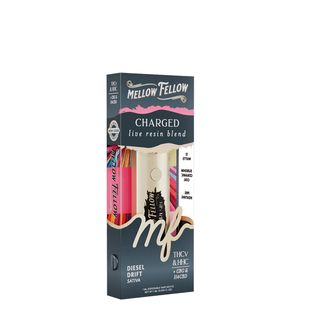 Charged Blend - Destination: Tokyo - Live Resin 1ml Disposable Vape - Diesel Drift (Sativa) - Mellow Fellow