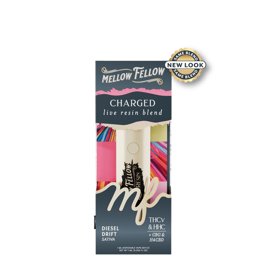 Charged Blend - Destination: Tokyo - Live Resin 1ml Disposable Vape - Diesel Drift (Sativa) - Mellow Fellow