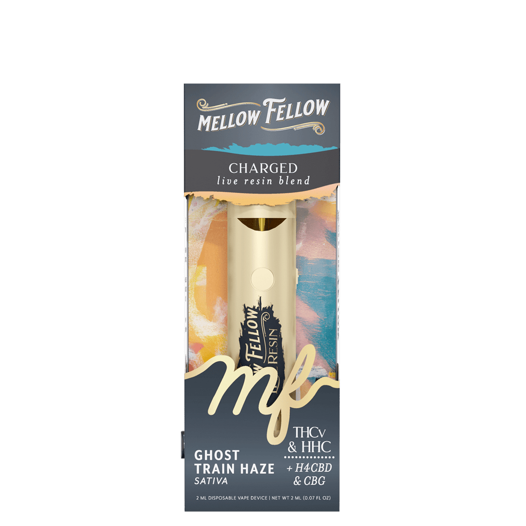 Charged Blend 2ml Live Resin Disposable Vape - Ghost Train Haze (Sativa) - Mellow Fellow