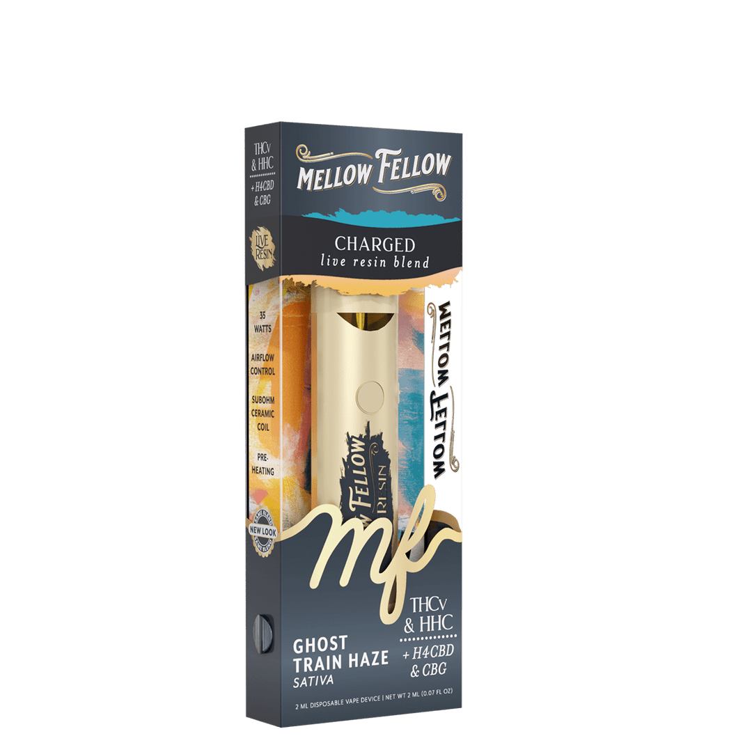 Charged Blend 2ml Live Resin Disposable Vape - Ghost Train Haze (Sativa) - Mellow Fellow