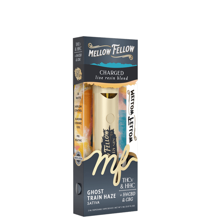 Charged Blend 2ml Live Resin Disposable Vape - Ghost Train Haze (Sativa) - Mellow Fellow