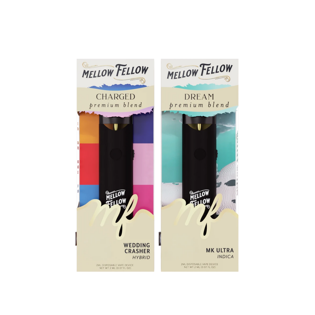 Charged (Wedding Crasher) & Dream (MK Ultra) 2ml Disposable Vape Day/Night Bundle (Hybrid/Indica)
