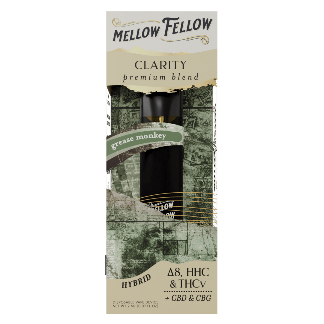 Clarity Blend 2ml Disposable Vape - Grease Monkey (Hybrid) - Mellow Fellow