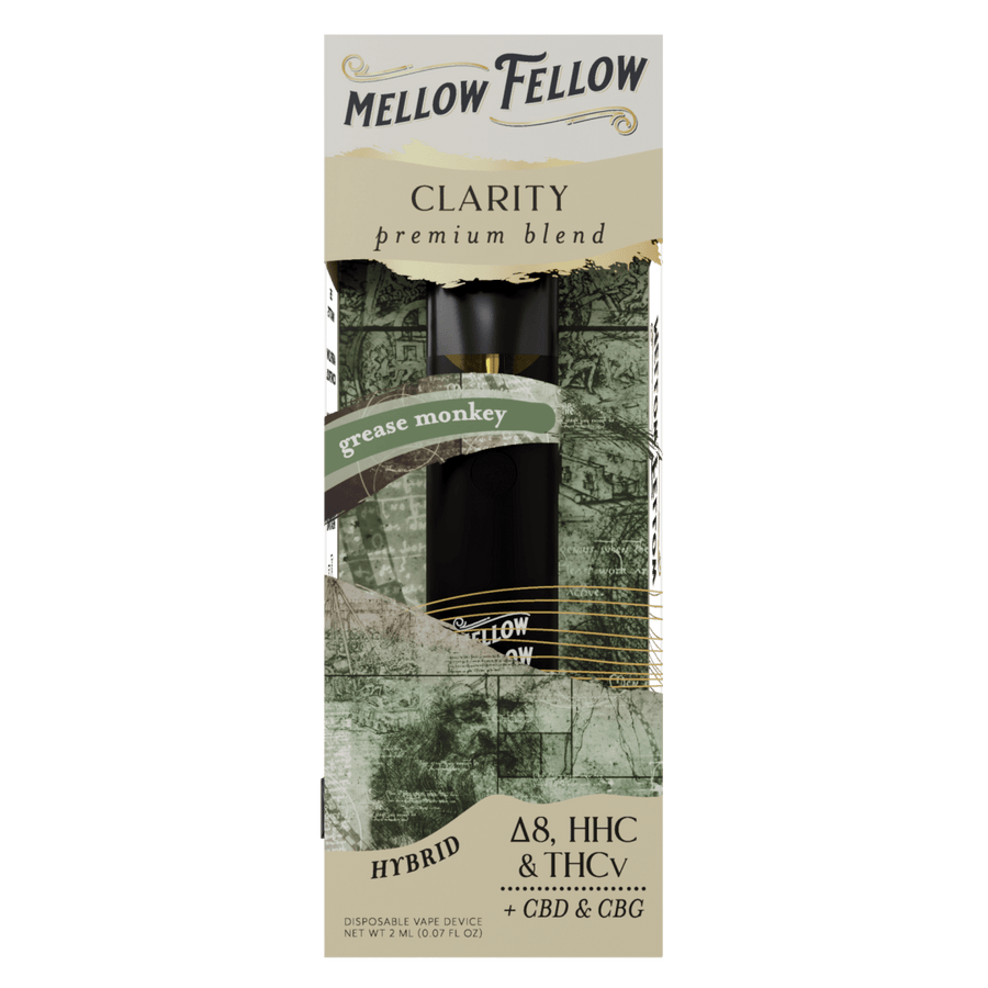 Clarity Blend 2ml Disposable Vape - Grease Monkey (Hybrid) - Mellow Fellow