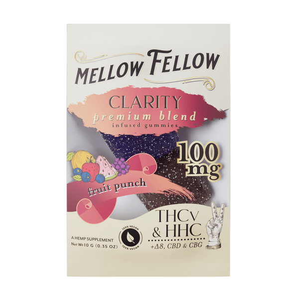 Clarity Blend Fruit Punch 2 ct. Infused Gummies - THCv, HHC, Delta 8, CBD, CBG