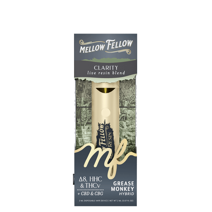 Clarity Blend 2ml Live Resin Disposable Vape - Grease Monkey (Hybrid) - Mellow Fellow