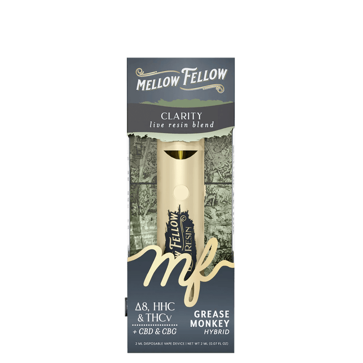 Clarity Blend 2ml Live Resin Disposable Vape - Grease Monkey (Hybrid) - Mellow Fellow