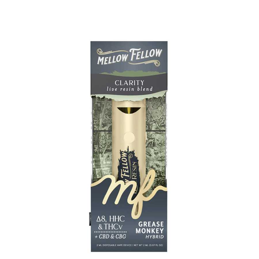 Clarity Blend 2ml Live Resin Disposable Vape - Grease Monkey (Hybrid) - Mellow Fellow