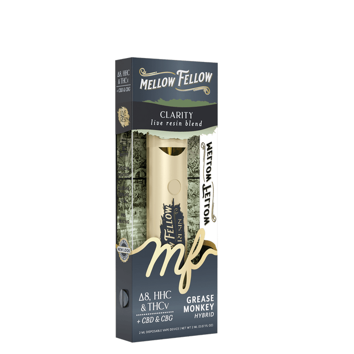 Clarity Blend 2ml Live Resin Disposable Vape - Grease Monkey (Hybrid) - Mellow Fellow