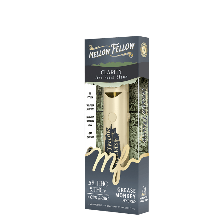 Clarity Blend 2ml Live Resin Disposable Vape - Grease Monkey (Hybrid) - Mellow Fellow
