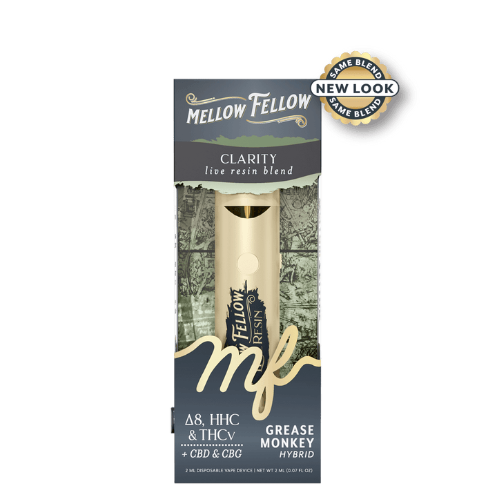 Clarity Blend 2ml Live Resin Disposable Vape - Grease Monkey (Hybrid) - Mellow Fellow