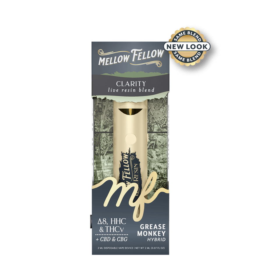 Clarity Blend 2ml Live Resin Disposable Vape - Grease Monkey (Hybrid) - Mellow Fellow