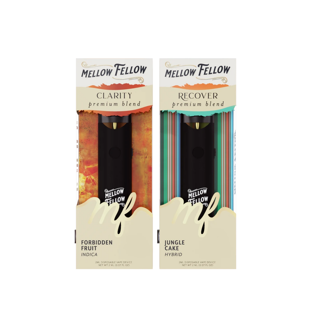 Clarity (Forbidden Fruit) & Recover (Jungle Cake) 2ml Disposable Vape - Day/Night Bundle (Indica/Hybrid)