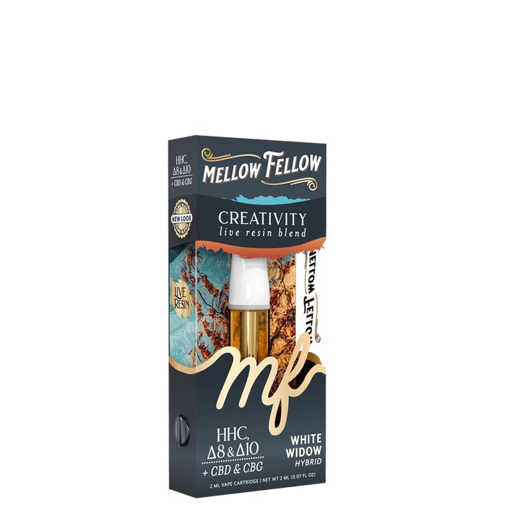 Creativity Blend 2ml Live Resin Vape Cartridge - White Widow (Hybrid) - Mellow Fellow