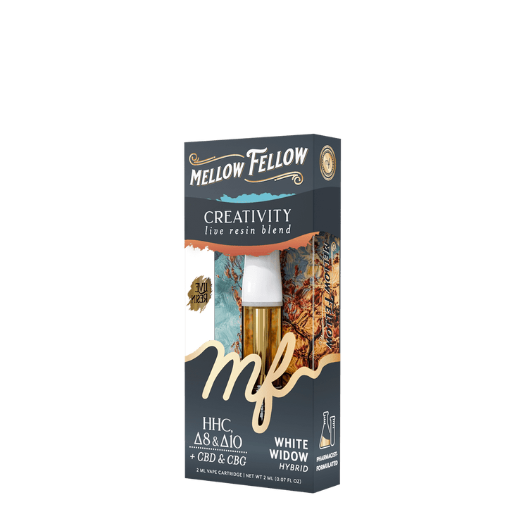 Creativity Blend 2ml Live Resin Vape Cartridge - White Widow (Hybrid) - Mellow Fellow