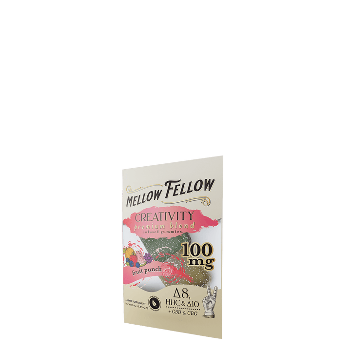 Creativity Blend Fruit Punch 2 ct. Infused Gummies - Delta 8, HHC, Delta 10, CBD, CBG - Mellow Fellow