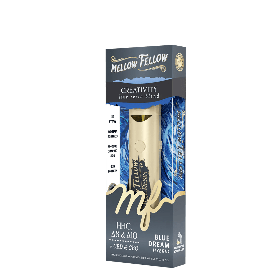 Creativity Blend 2ml Live Resin Disposable Vape - Blue Dream (Hybrid) - Mellow Fellow