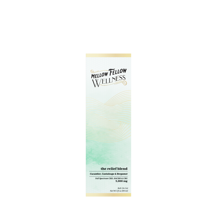 Wellness Roll On Gel - Relief Blend - Cucumber, Cantaloupe and Bergamot - 5000mg - Mellow Fellow