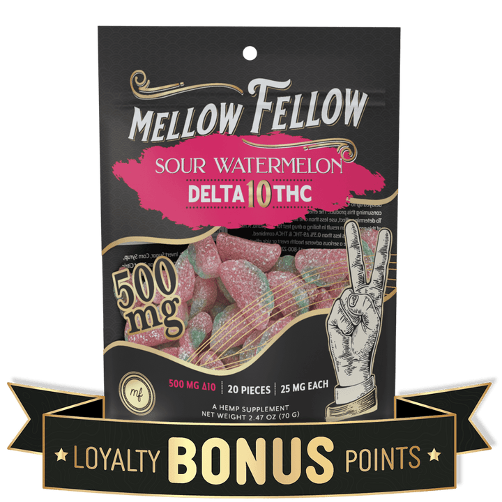 Delta 10 Sour Watermelon 500mg - Mellow Fellow