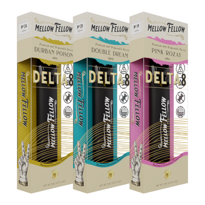 Delta 8 Premium 2ml Disposable Vape Bundle - 3 Pack - Sativa, Hybrid, Indica