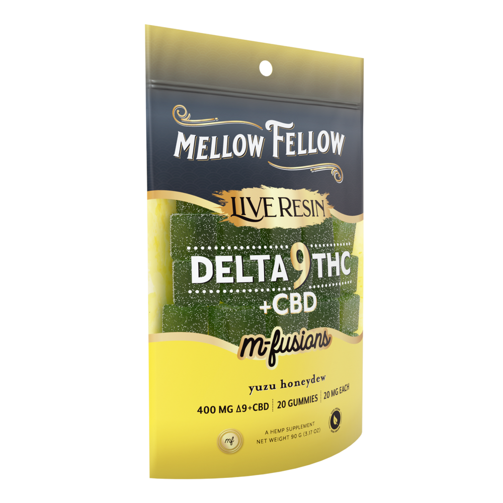 Live Resin Delta 9 CBD gummies yuzu honeydew