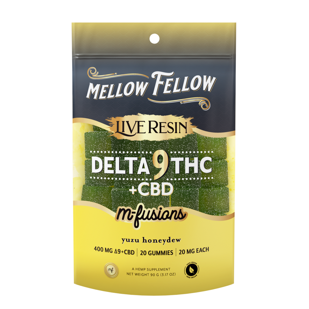 Live Resin Delta 9 CBD gummies yuzu honeydew