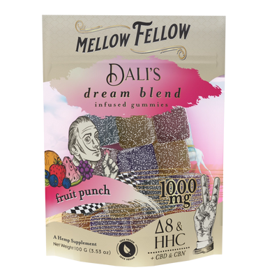 Dali’s Dream Blend M-Fusions BAGS Fruit Punch - D8, CBD, CBN, HHC - 20 Cnt - 50mg Per Gummy