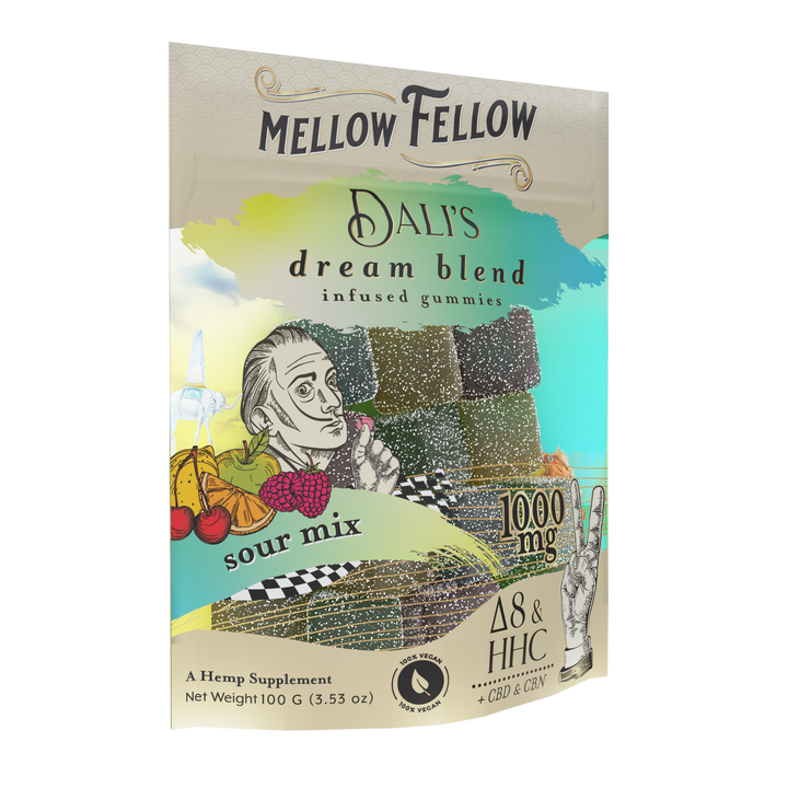 Delta 8 D8, CBD, CBN, HHC sour mix infused gummies edibles