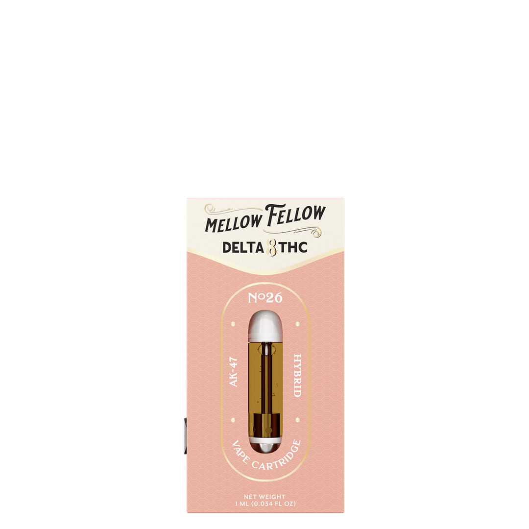 Delta 8 1ml Vape Cartridge - AK - 47 (Hybrid) - Mellow Fellow